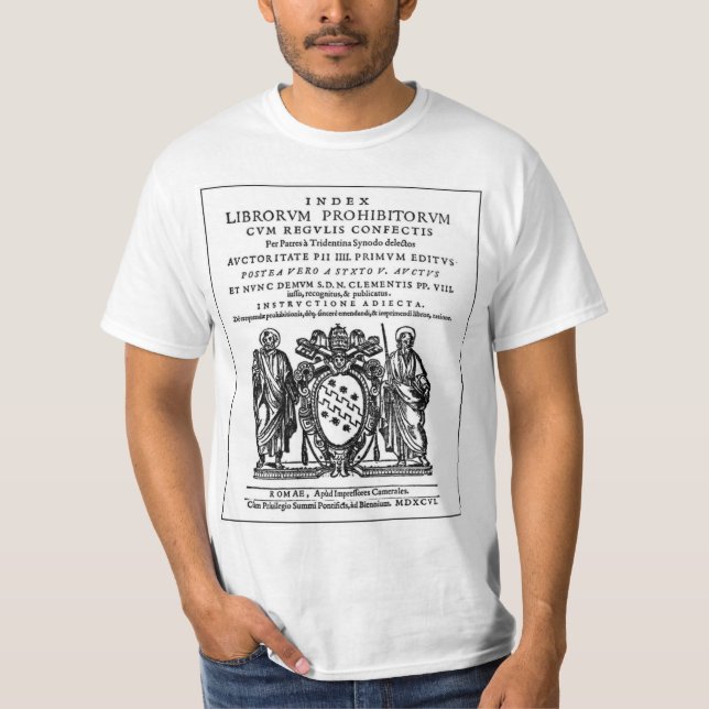 First list of banned books by church & state 1744 T-Shirt (Front)