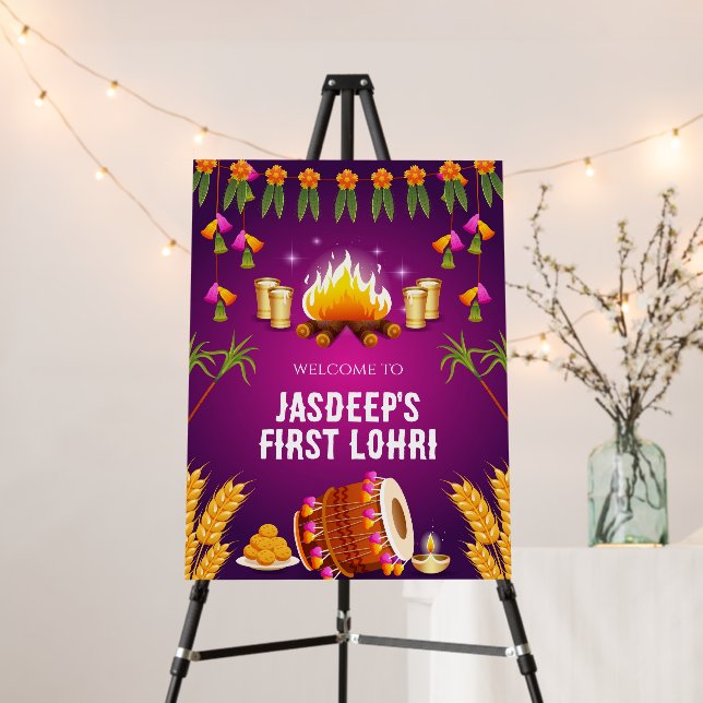 First Lohri Party sign Lohri Welcome Signs (In Situ (Stand))