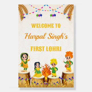 First Lohri Party Welcome Board | Lohri Decor