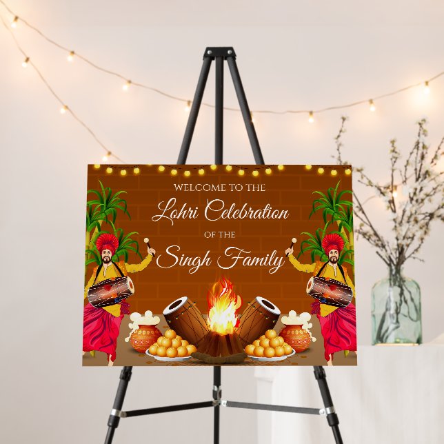 First Lohri Welcome Sign Lohri decoration, Lohri (In Situ (Stand))