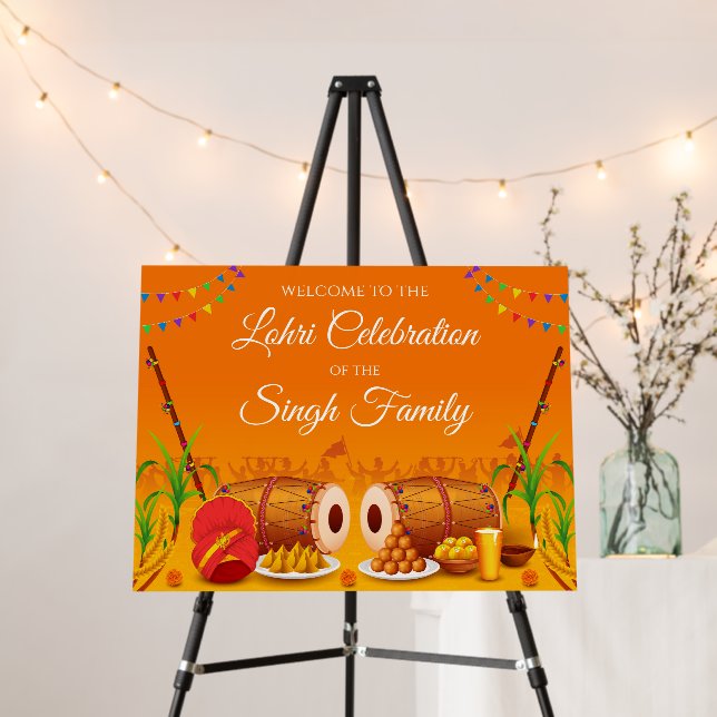 First Lohri Welcome Signs Happy Lohri posters (In Situ (Stand))