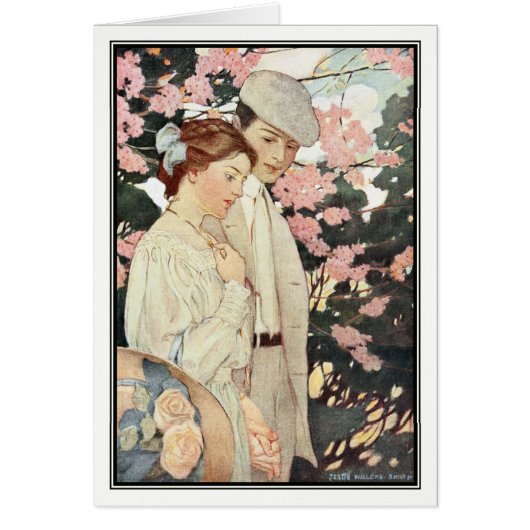 First Love by Jessie Willcox Smith Cards (Front)