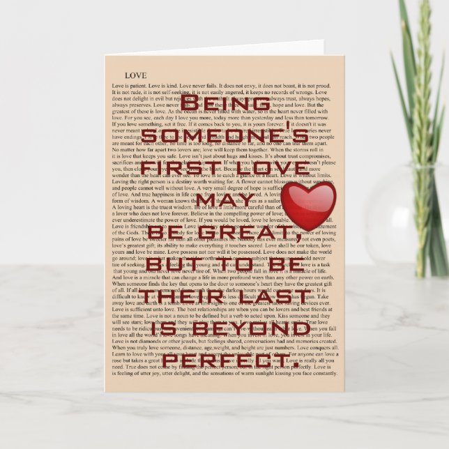 First Love - greeting card (Front)