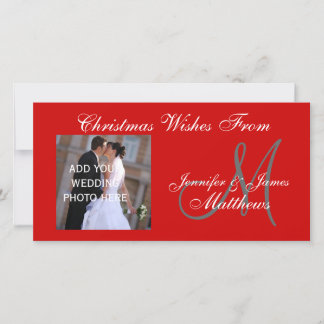 First Married Christmas Holiday Photo Card
