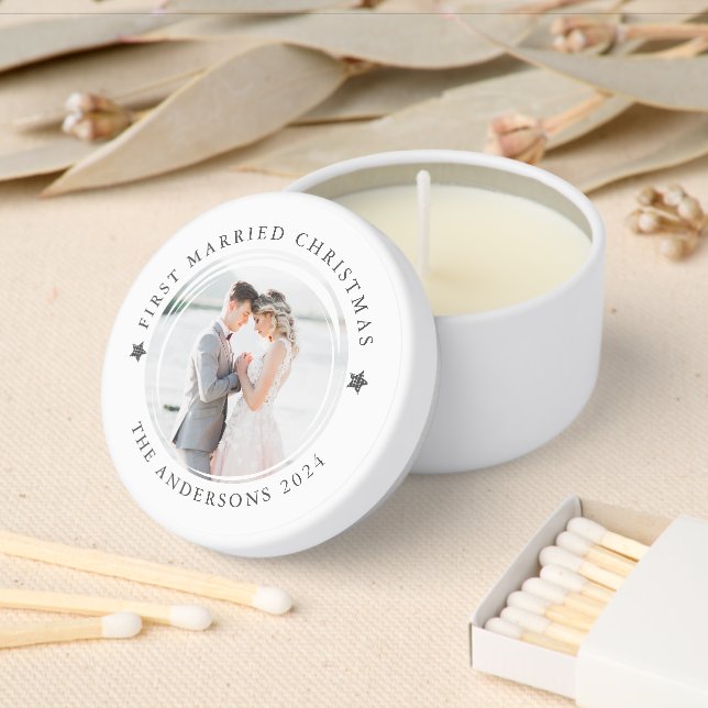 First Married Christmas Mini Candle Favors (Insitu)