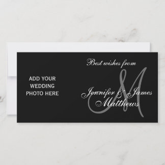First Married Christmas Monogram PhotoCard Holiday Card