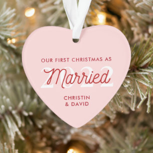 First Married Christmas Ornament Just Married