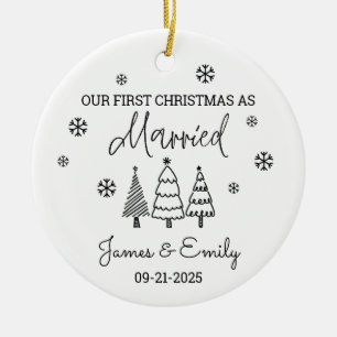 First Married Christmas Ornament, Married Ornament