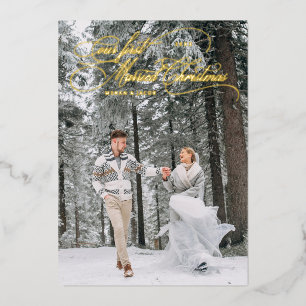 First Married Christmas Vintage Holiday Photo
