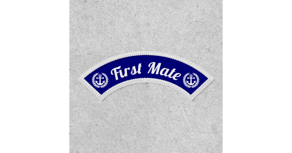 First Mate and ships anchor Patch | Zazzle
