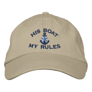 First Mate His Boat My Rules Star Anchor Embroidered Baseball Cap