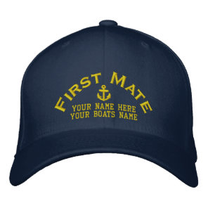 First mate sailing boat crew embroidered baseball cap