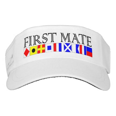 First Mate Title In Nautical Signal Flags Visor