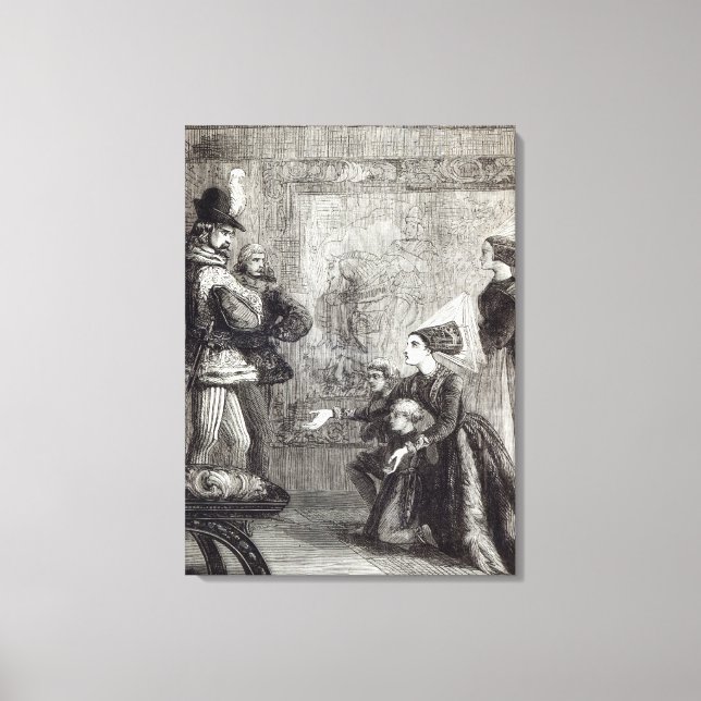 First Meeting of Edward IV and Lady Elizabeth Canvas Print (Front)