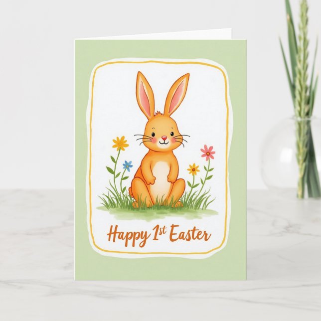 First Milestone Bunny Card (Front)