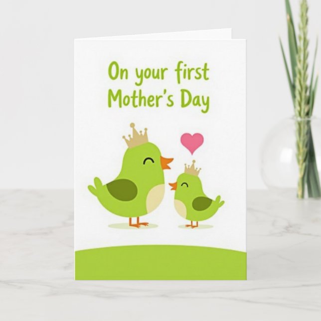 First Mother Day Birds Card (Front)