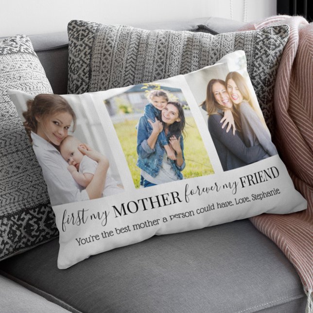 First Mother Forever Friend 3 Photo  Lumbar Pillow (Creator Uploaded)