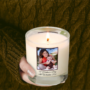 First Mother’s Day Custom Photo & Text Scented Candle