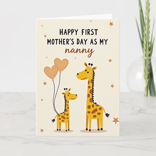 First Motherhood Joy Illustration Card (Front)