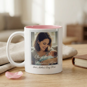 First Mother's Day After Adoption Personalized Two-Tone Coffee Mug