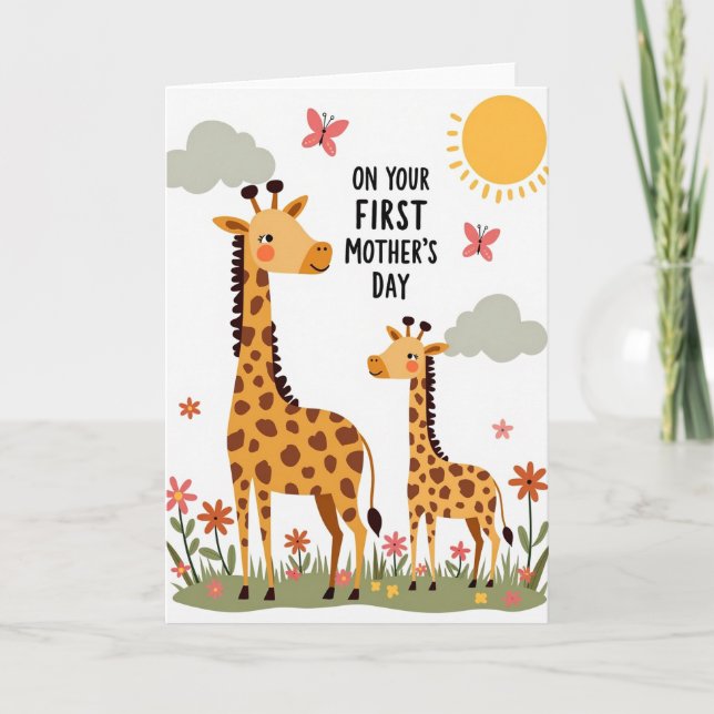 First Mothers Day Animal Art Card (Front)