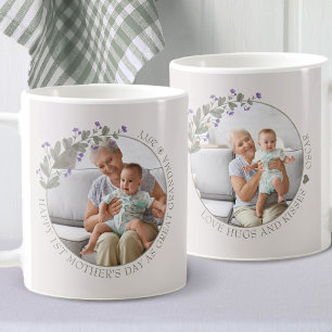 First Mother's Day as 2 Photo Wildflower Frame Coffee Mug