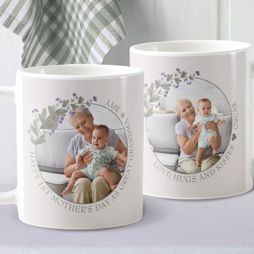 First Mothers Day as  2 Photo Wildflower Frame Coffee Mug