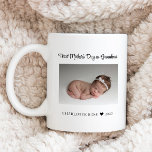 First Mothers Day as Grandma New Baby Photo Coffee Mug<br><div class="desc">Celebrate grandma on her first mothers day with this personalized photo coffee mug.  All text can be customized.  Add your own photo to create a truly unique gift for her first mothers day as a grandma.</div>