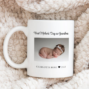 First Mothers Day as Grandma New Baby Photo Coffee Mug