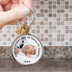 CharlotteBirchCo Mother's Day Key Chain | Gift for Mom | Personalized Gift for Her | Key Ring | Custom Grandma Gift | Nana | Mimi | Mama | Boy Mom | Girl Mom