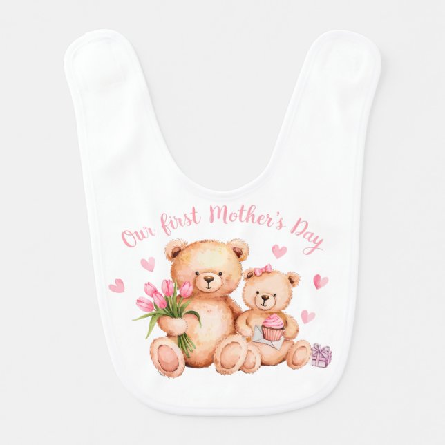 First Mothers Day Baby Bib (Front)