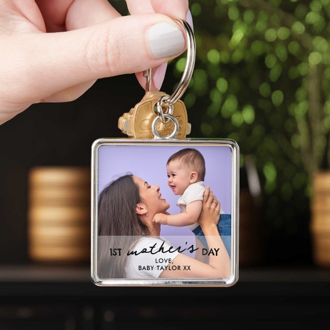 First Mothers Day Baby & Mom Photo Keychain (Creator Uploaded)
