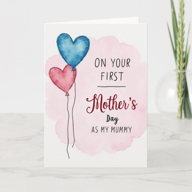 First Mothers Day Balloons Card (Front)