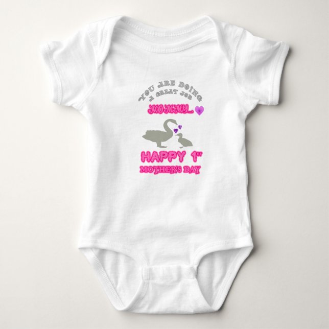 First Mother's Day bodysuit personalized (Front)