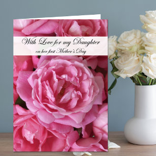 First Mothers Day Card for Daughter - Roses