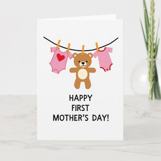 First Mothers Day Clothesline Card (Front)