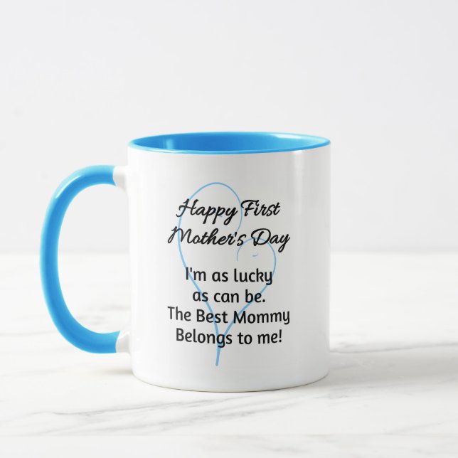 First Mother's Day Coffee Mug for Baby Boy (Left)