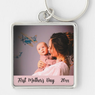 First Mothers Day Custom Mom and Baby Unique keeps Keychain