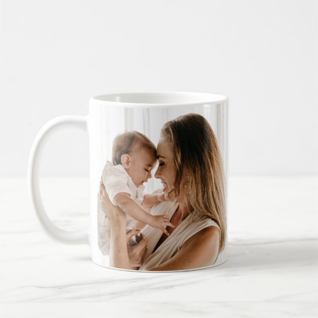 First Mother's Day Custom Photo Gift for Mom Coffee Mug (Left)