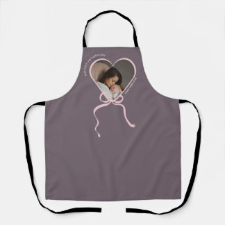 First Mother's Day custom photo love shape  Apron