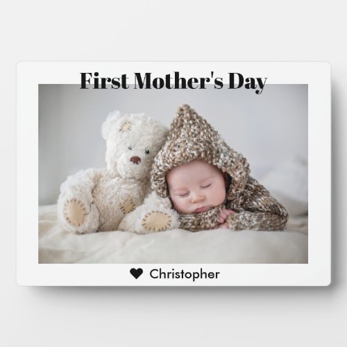 First Mothers Day Custom Photo Name Plaque