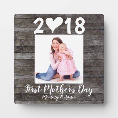 First Mothers Day Custom Photo Plaque