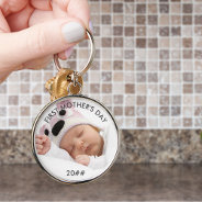 First Mothers Day Custom Year Baby Photo Keychain at Zazzle