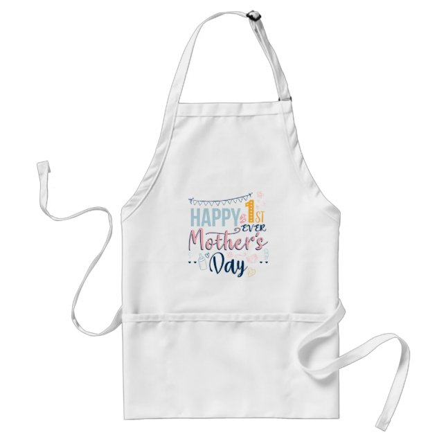 First Mothers Day Ever 1st Time Mom  Adult Apron (Front)