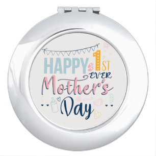 First Mothers Day Ever 1st Time Mom Compact Mirror