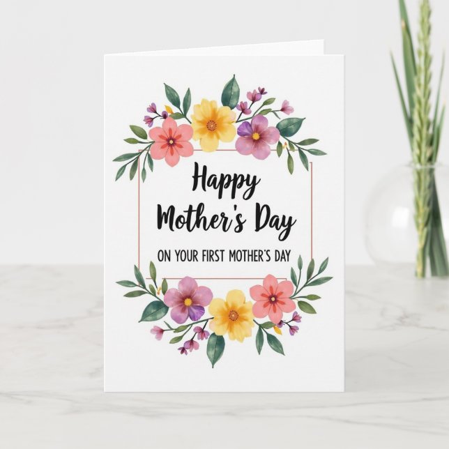First Mothers Day For Wife Card (Front)