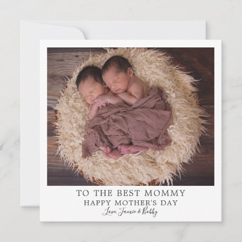 First Mothers Day From Twins Holiday Card