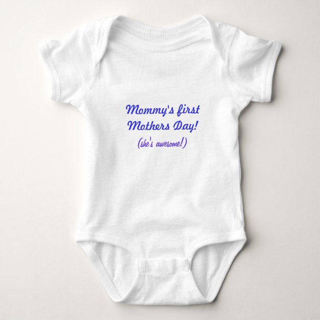 First Mother's Day Gift - Baby Keepsake for Mom Baby Bodysuit (Front)
