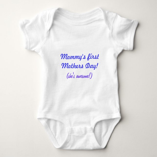 First Mother's Day Gift - Baby Keepsake for Mom Bodysuit (Front)