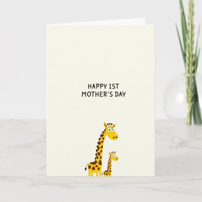 First Mothers Day Giraffe Card (Front)
